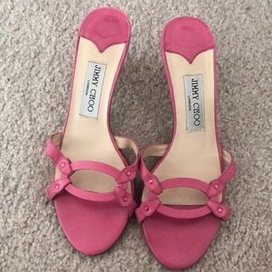Pink Jimmy Choo heeled sandals